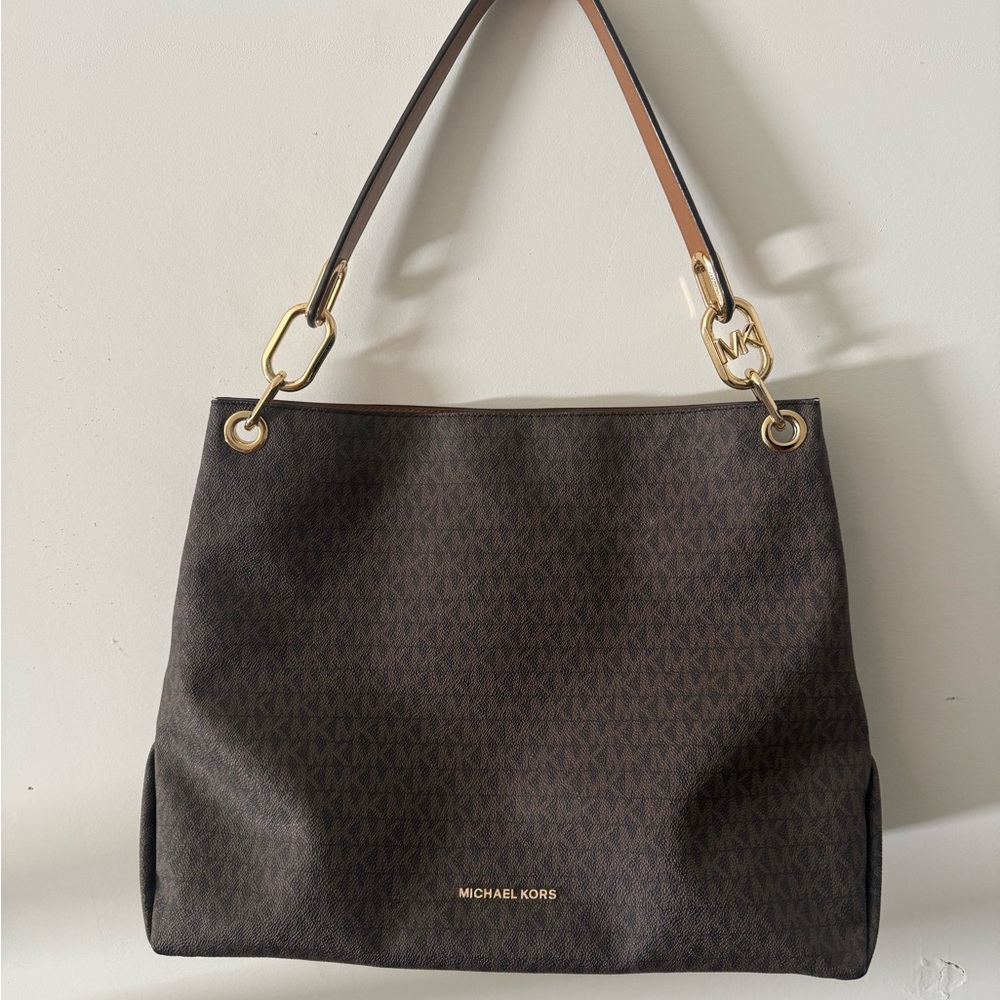 Michael Kors Kensington Monogram Shoulder Tote - Picture 1 of 8